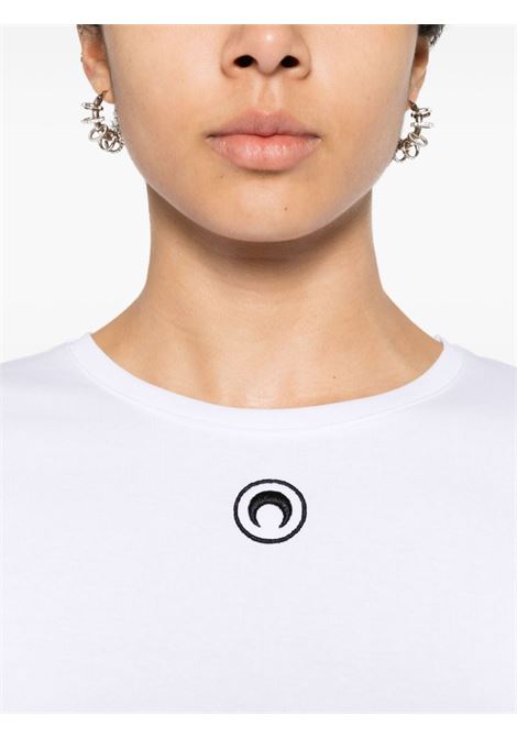 t-shirt crescent moon donna bianca in cotone MARINE SERRE | WTT012 CJER0008WH10